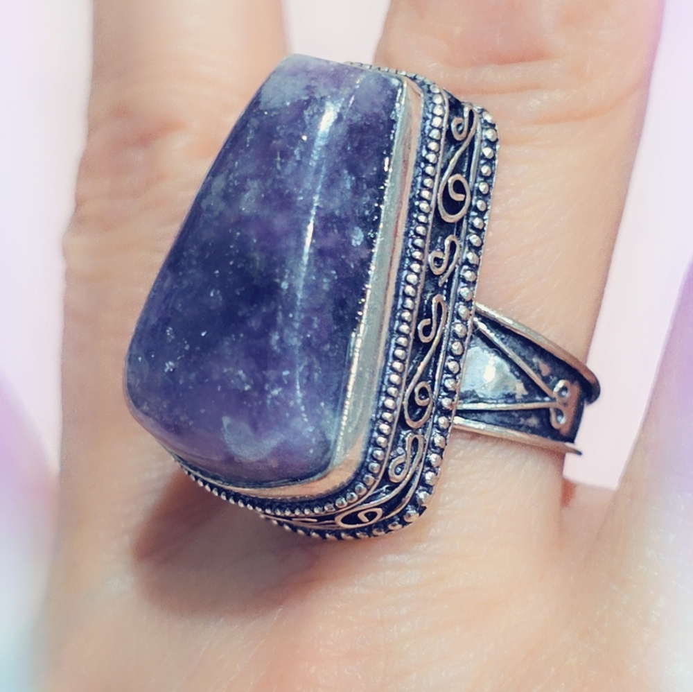 Lepidolite Gemstone Ring